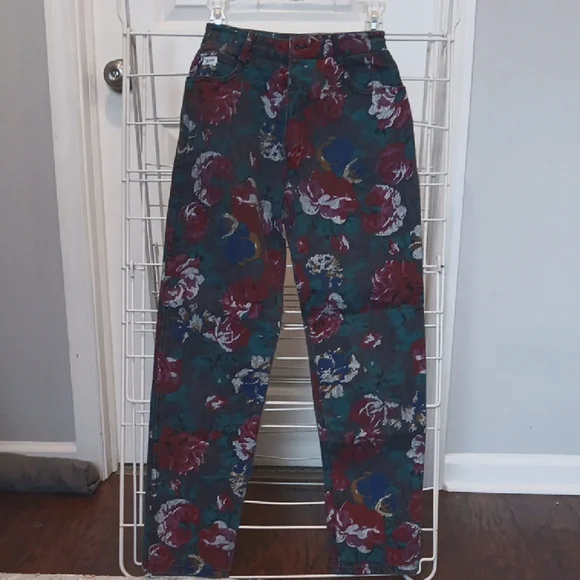 La Cetch vintage floral jeans 9 - Picture 1 of 9